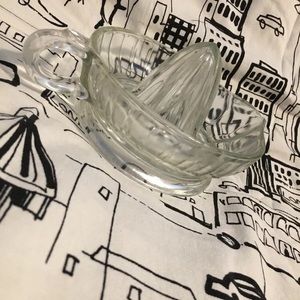 Vintage Clear Glass Ribbed Juicer Reamer